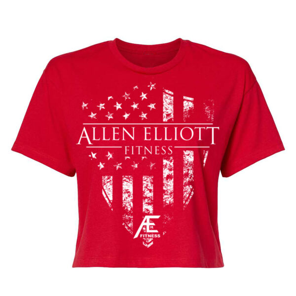 SHIELD FLAG - WOMEN'S CROP T-SHIRT - $AU76KF$ Thumbnail