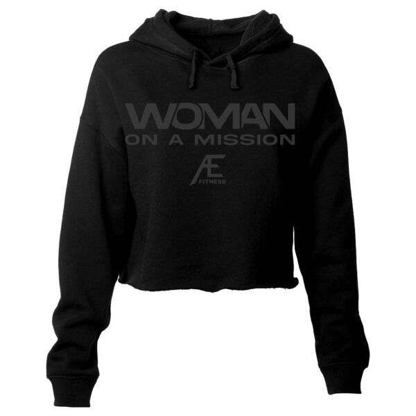 WOMAN ON A MISSION - WOMEN'S CROP HOODIE - $GP3SEB$ Thumbnail