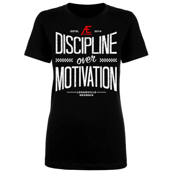 DISCIPLINE OVER MOTIVATION - WOMEN'S FITTED T-SHIRT - $Y38ECX$ Thumbnail