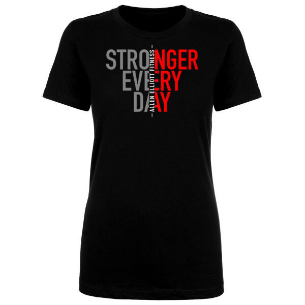 STRONGER EVERY DAY - WOMEN'S FITTED T-SHIRT - $BEBLDE$ Thumbnail