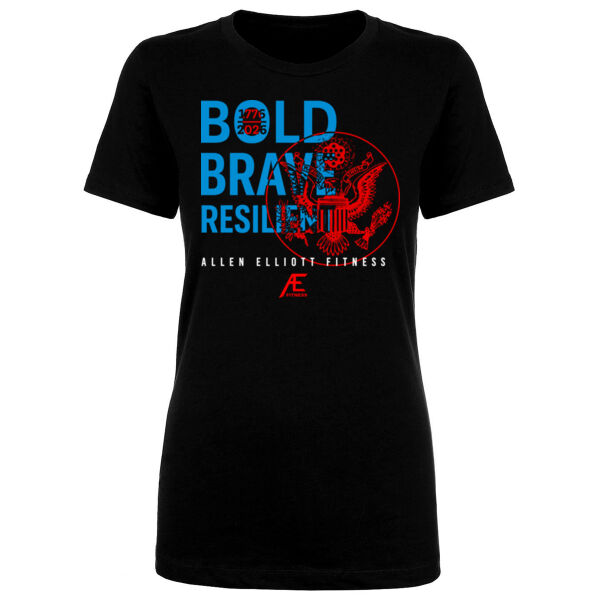 BOLD BRAVE RESILIENT - WOMEN'S FITTED T-SHIRT - $CXKGJD$ Thumbnail