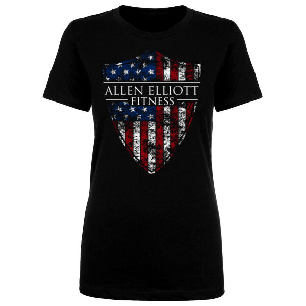 FULL COLOR SHIELD FLAG - WOMEN'S FITTED T-SHIRT - $BYX5NY$ Thumbnail