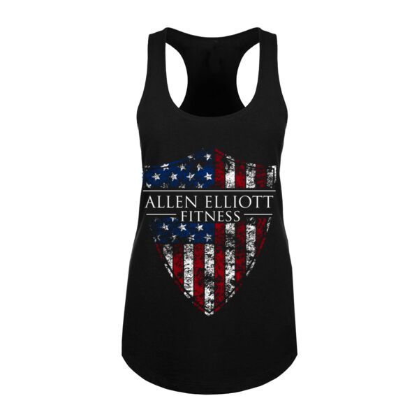 FULL COLOR SHIELD FLAG - WOMEN'S FITTED TANK - $BYX5NY$ Thumbnail